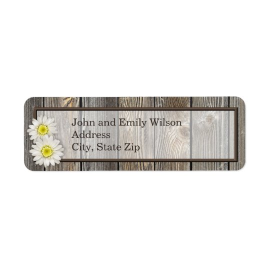 Rustic Daisies Return Address Labels