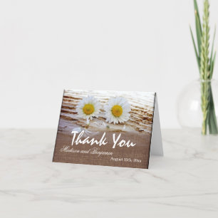 Rustic Daisies Wedding Thank You Cards