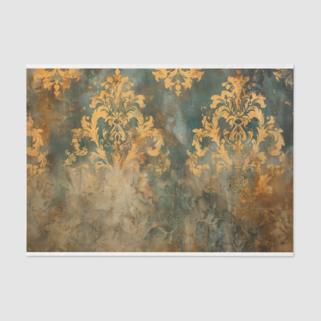 Rustic Damask Furniture Decoupage Tissue Paper (Front)