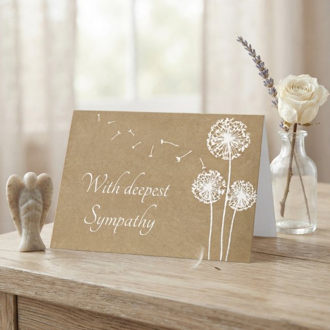 Rustic Dandelion Sympathy Card (Creator Uploaded)