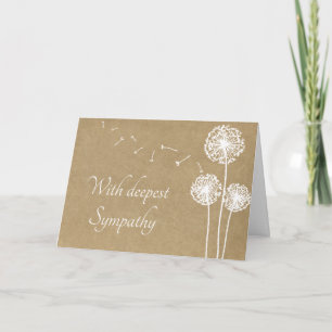 Rustic Dandelion Sympathy Card