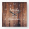Rustic dark barn wood monogram name