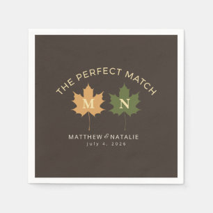 Rustic Dark Brown Olive Green Fall Perfect Match Napkin