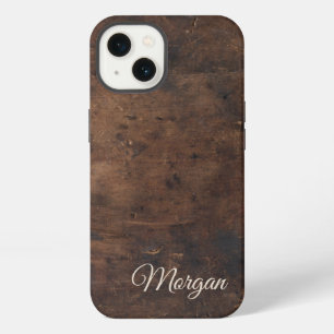 Rustic Dark Brown Wood Look iPhone / iPad case