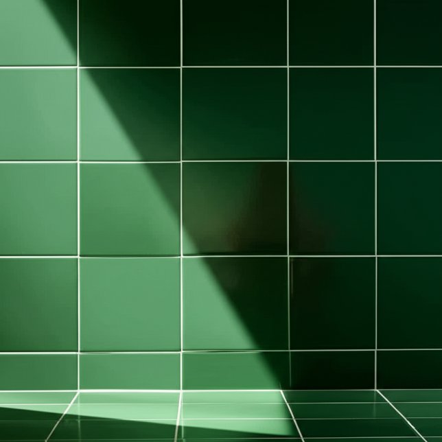 Rustic Dark Green Wall | Minimal Square Ceramic Tile (Dark Green Ceramic Tiles)