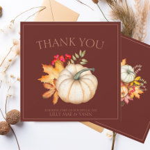 Rustic Dark Terracotta Autumn Fall Pumpkin Wedding