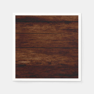 Rustic Dark Wood Napkin