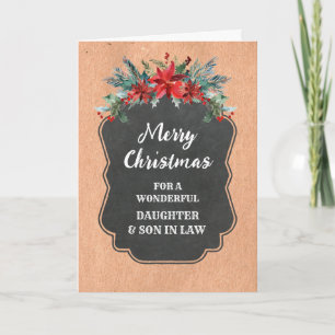 Rustic Daughter & Son in Law Merry Christmas Card