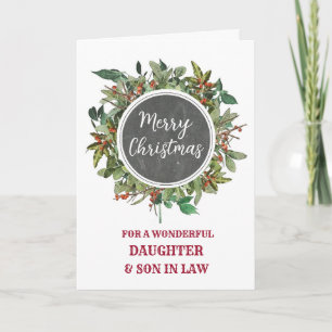 Rustic Daughter & Son in Law Merry Christmas Card