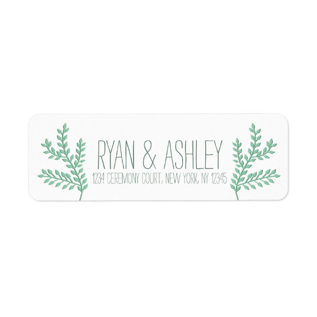 Rustic Deer Antler Return Address Label (Front)