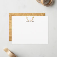 Rustic Deer Antlers Hunting Hunter Custom Name