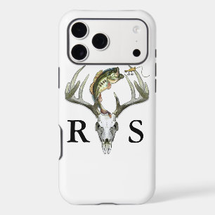 Rustic Deer Antlers Monogram Initials