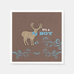 Rustic Deer Baby Shower Napkin