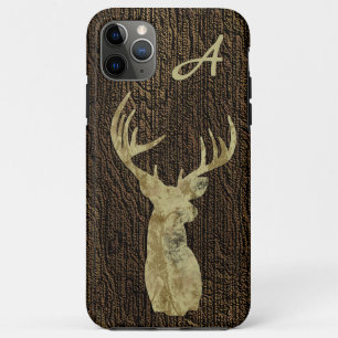 Rustic Deer Buck Monogram iPhone 11 Pro Max Case