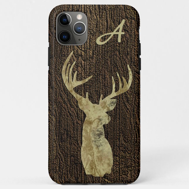 Rustic Deer Buck Monogram Case-Mate iPhone Case (Back)