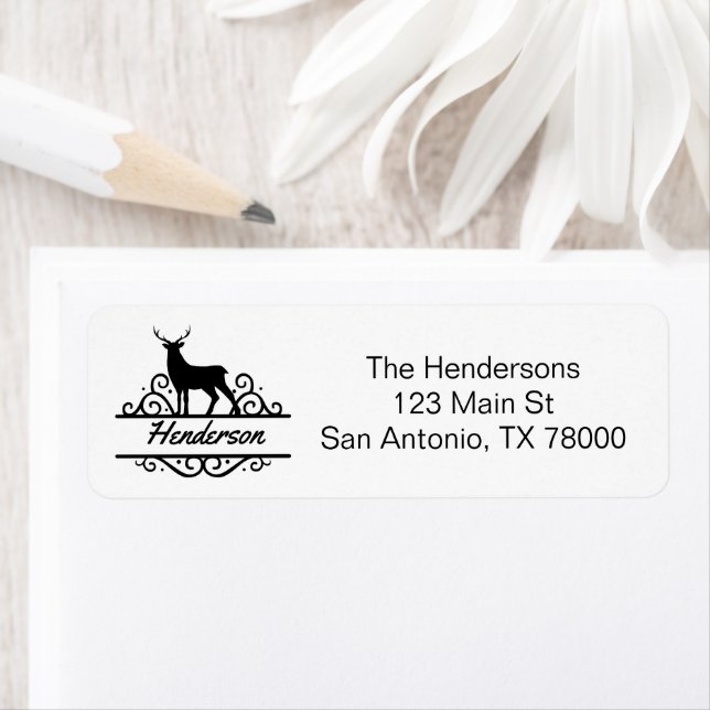 Rustic Deer Return Address Label (Insitu)