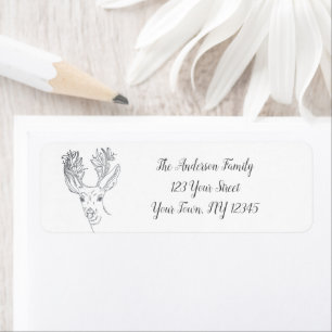 Rustic Deer Return Address Label