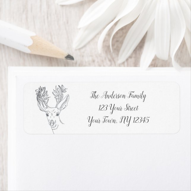 Rustic Deer Return Address Label (Insitu)