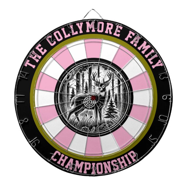 Rustic Deer Target Wall Art Dartboard (Front)