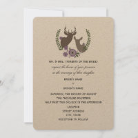 Rustic Deer Wedding - Purple Floral