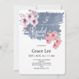 Rustic Denim Bridal Shower Invitation