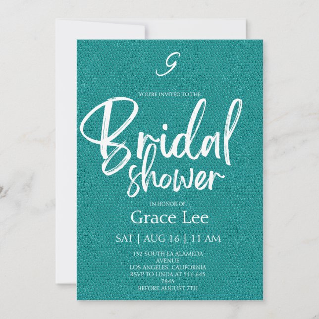 Rustic Denim Bridal Shower Invitation (Front)