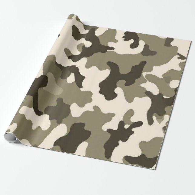 Rustic Desert Camo Wrapping Paper  (Unrolled)