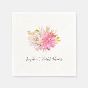 Rustic Desert Succulents Bridal Shower Napkin