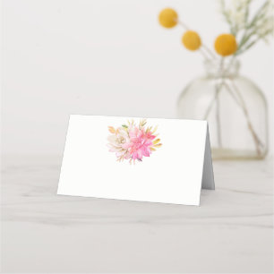 Rustic Desert Watercolor Succulents Boho Place Card