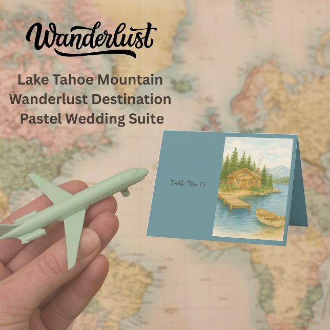 Rustic destination Mountain Wedding Seating card (Creator Uploaded)