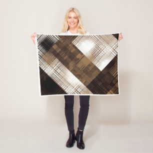 Rustic Diagonal Wooden Planks Texture Fleece Blank Blanket