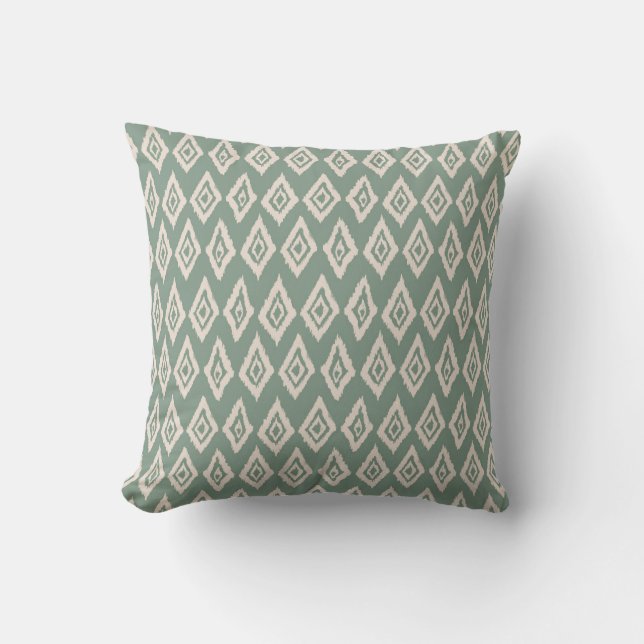 Rustic Diamond Ikat Pattern Cushion (Front)