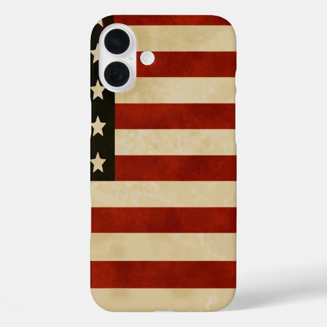 Rustic Distressed American Flag Stars Stripes Case-Mate iPhone Case (Back)