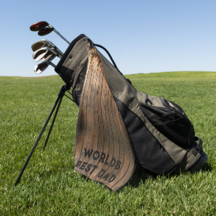 Rustic distressed dark outdoors Barn Wood pattern Golf Towel