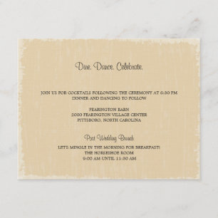 Rustic Distressed Reception Invitation