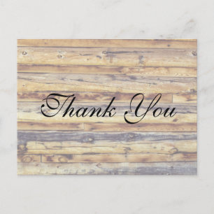 Rustic distressed  Wooden Floor   Thank You Card