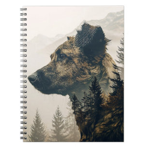 Rustic Dog Forest Landscape Photo Notebook