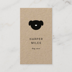 Rustic dog logo dog specialist business card