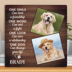 Rustic Dog Lover Quote Keepsake Pet Dog Photo Plaque