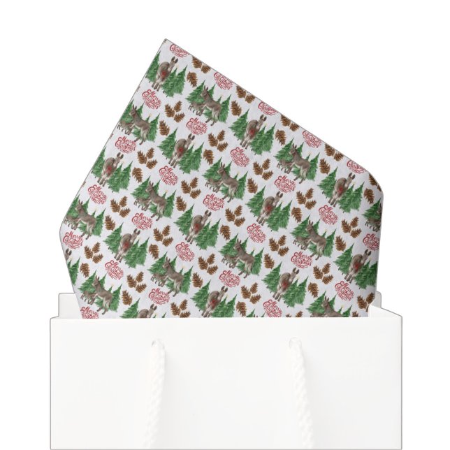 Rustic Donkey Christmas Tissue Paper (Creator Uploaded)