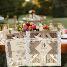 Rustic Door Wedding Lace Wood Burlap Writing 2