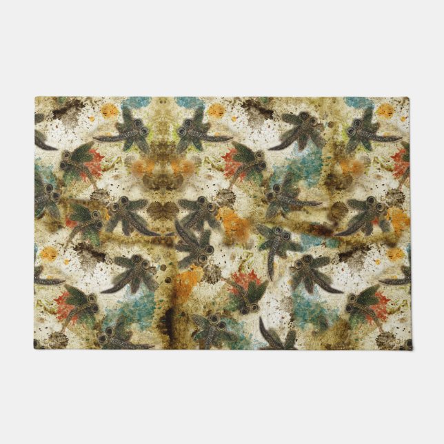 Rustic Dragonfly Flit Doormat (Front)