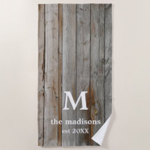 Rustic Driftwood  Beach Towel