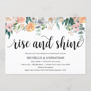 Rustic Dusk Post Wedding Brunch Invitation Card