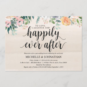 Rustic Dusk Post Wedding Brunch Invitation Card