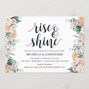 Rustic Dusk Post Wedding Brunch Invitation Card