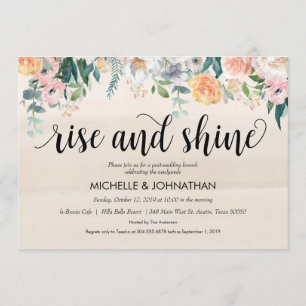 Rustic Dusk Post Wedding Brunch Invitation card