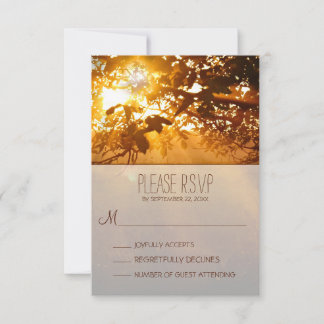 Rustic Dusk Wedding RSVP Card