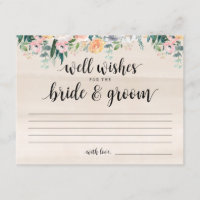 Rustic Dusk Wedding Well Wishes Card