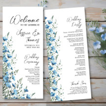 Rustic Dusty Blue Boho Chic Wildflowers Wedding